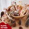 Wrapables Christmas Cellophane Treat Bags With Twist Ties for Candy, Cookies, Treats, Gifts and Party Favors (100pcs), Happy Holidays